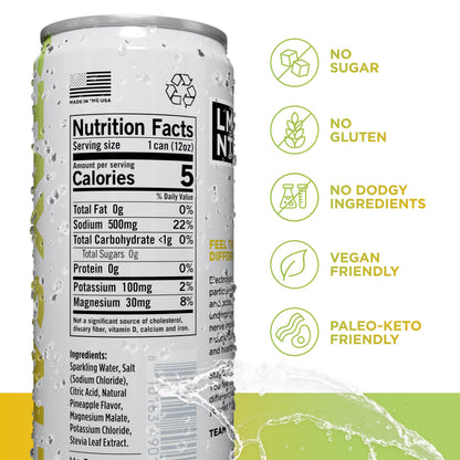 LMNT Sparkling Electrolyte Drink - Black Cherry Lime | 12-Count