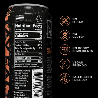 LMNT Sparkling Electrolyte Drink - Black Cherry Lime | 12-Count