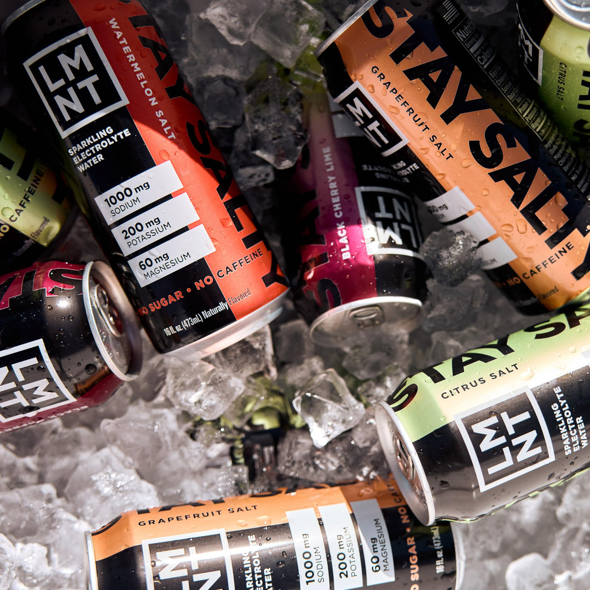 LMNT Sparkling Electrolyte Drink - Black Cherry Lime | 12-Count